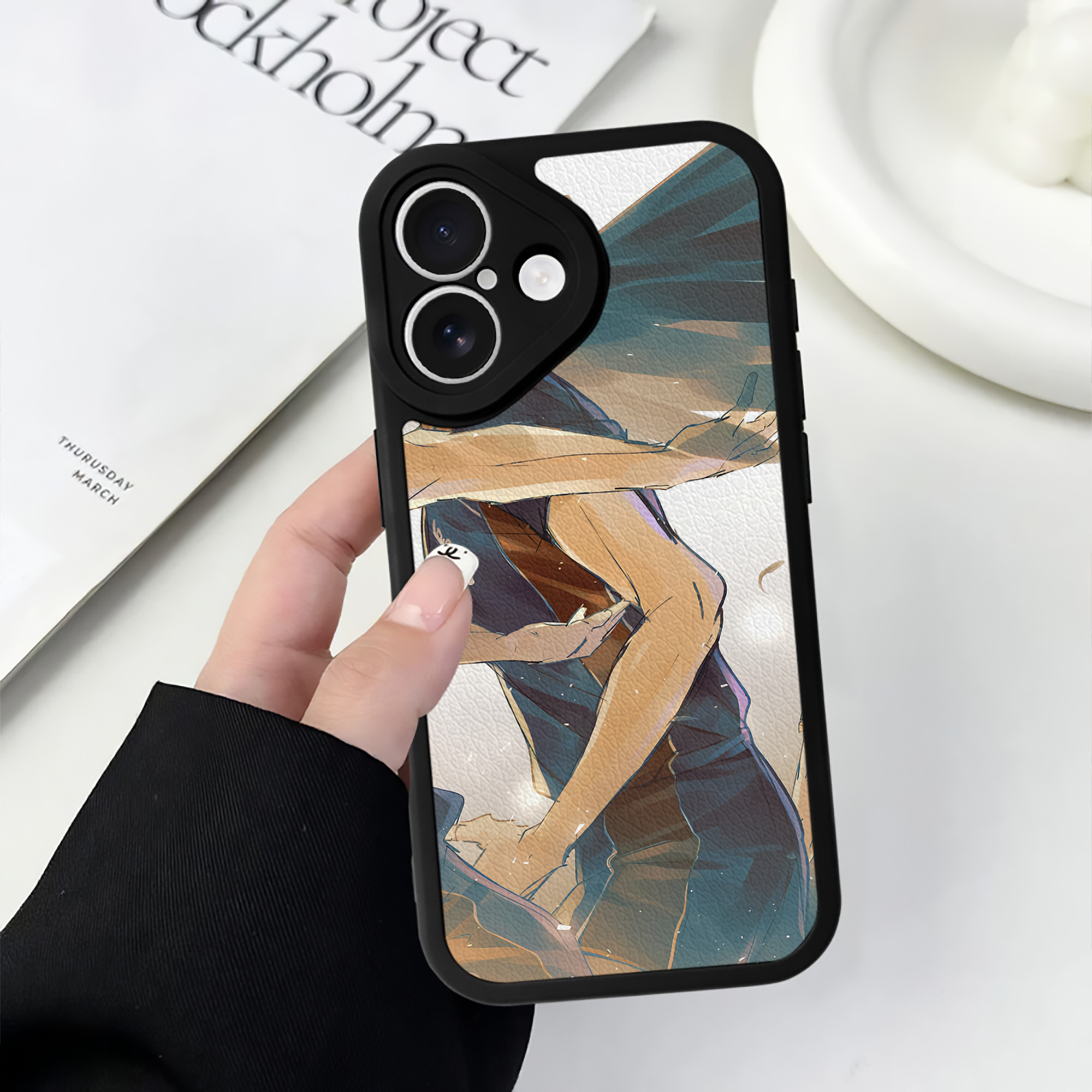 （画像用） ハイキュー!! Haikyu!! 【iPhone 16シリーズ対応】シリコンスマホケース（レザー調） 材質：シリコン